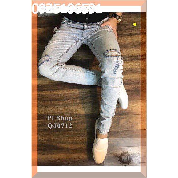 [FREESHIP-TRỢ GIÁ SHOPEE] Quần jean nam rách dạo phố | Quần bò nam rẻ đẹp | quần jeans nam thời trang