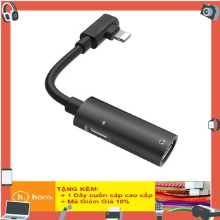 Jack Chuyển Đổi 2 cổng Lightning chính hãng Hoco Ls18 Lightning+Lightning - BH 12 Tháng