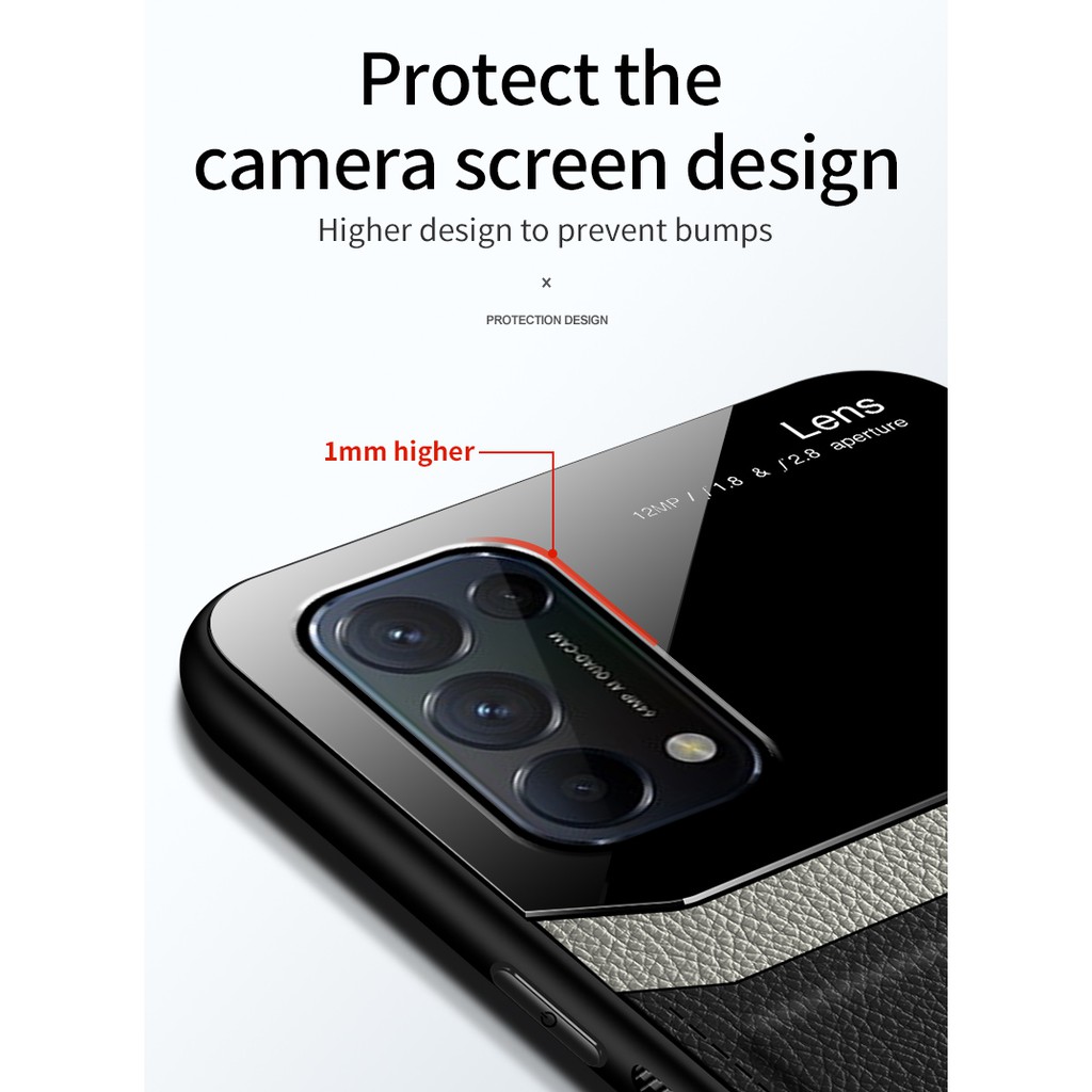 Ốp Điện Thoại Da Pu Mềm Cho Oppo Reno5 Reno5 Pro
