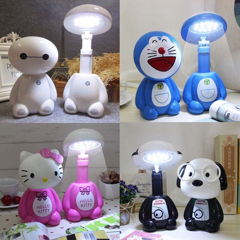 PVN46643 Đèn Học Led sạc điện hình thú đoremon, hero, kitty siêu ngộ nghĩnh, chống cận, chống lóa