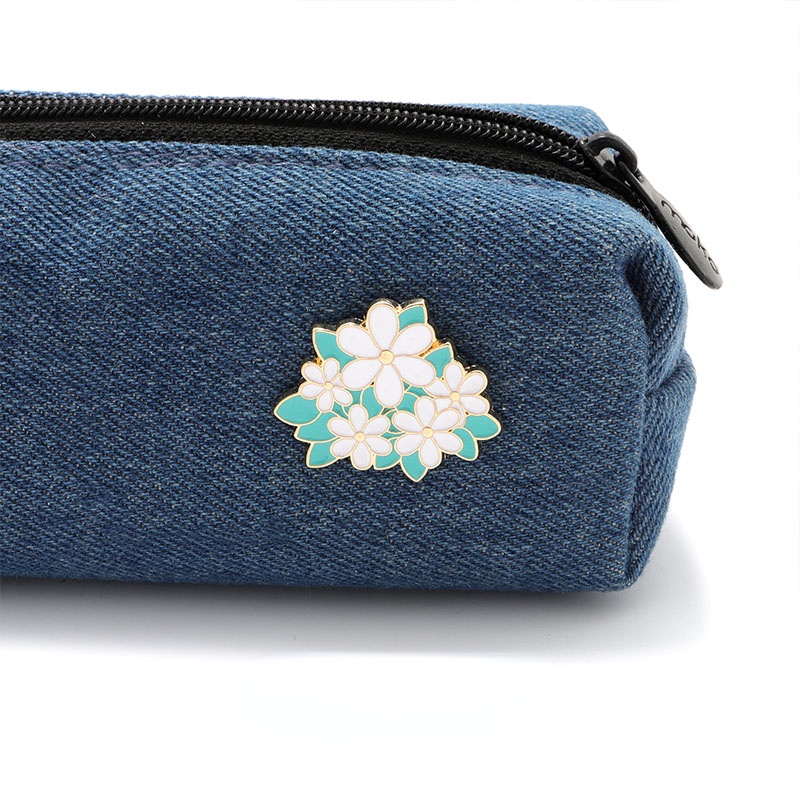 Huy Hiệu Cài Áo Hình Hoa Hướng Dương / Cây Hoa Lily Năm Cánh Tráng Men