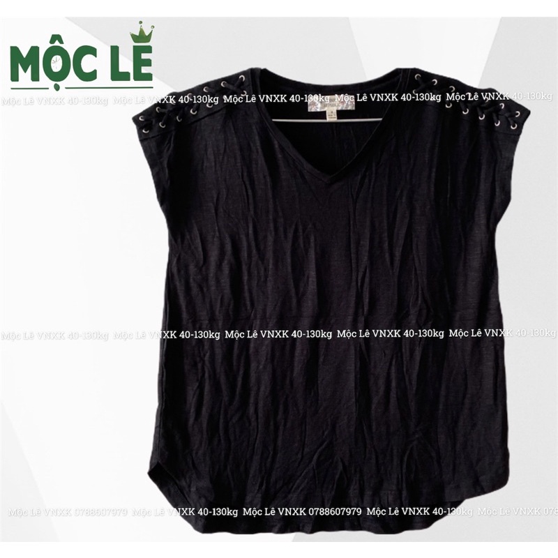 (40-100kg) Áo thun nữ đen trơn cánh dơi vnxk co dãn nhiều black sleeveless tshirt