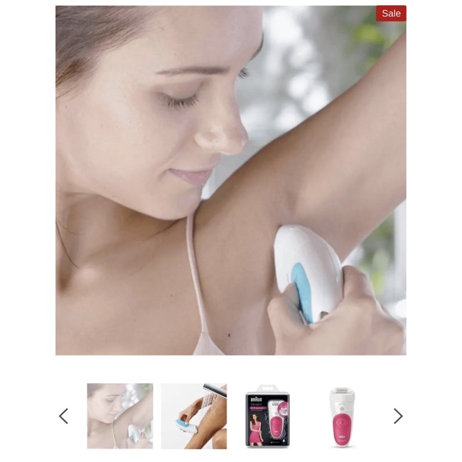 Máy nhổ lông Braun Silk-Epil 5 2-in-1 Starter Set Wet & Dry Epilator + 3 Extras - Raspberry Pink