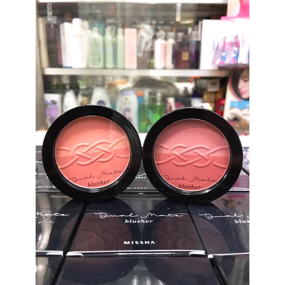 Phấn má hồng hai màu Missha Dual Mate Blusher