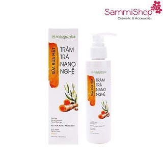Sữa rửa mặt Tràm Trà - Nano Nghệ Milaganics 135ml