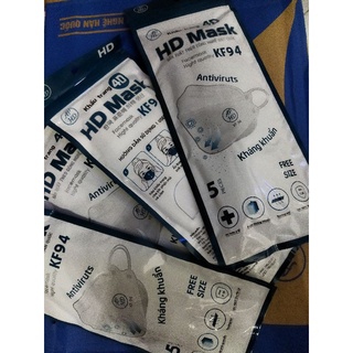 TÚI 10 CHIẾC KHẨU TRANG KHÁNG KHUẨN 4D HD MASK KF94 MỚI