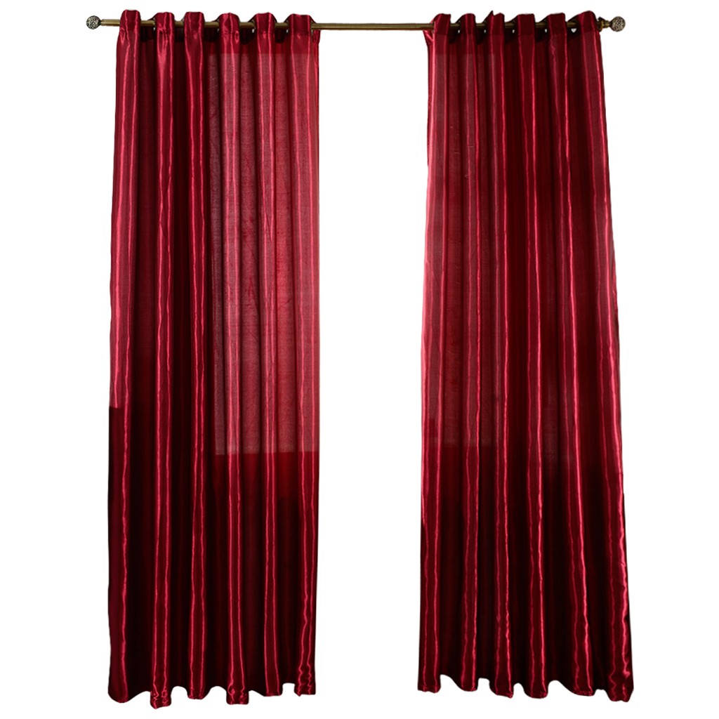 Rèm cửa sổ phòng ngủ hiện đại màu rượu đỏ 100 x 250 cm