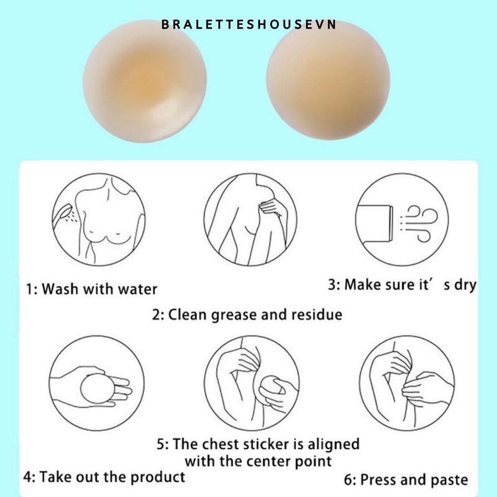 DÁN NGỰC SILICON NHẬT TÀNG HÌNH SỬ DỤNG NHIỀU LẦN SIÊU DÍNH SIÊU MỎNG CÓ BẢO VỆ NGỰC PK1401 Bralettehousevn