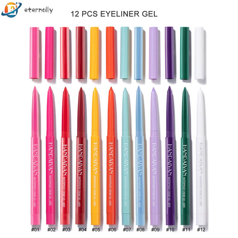 Set 12 bút kẻ mắt dạng lỏng nhiều màu sắc không nhòe tiện dụng
 | BigBuy360 - bigbuy360.vn