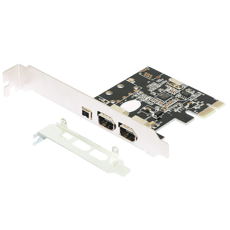 PCI-E 1X To 1394 Card 3 Port DV HD Video Capture Card Pcie To 1394A 6Pin 4Pin Port Adapter Card for Desktop PC Hot-Swap.