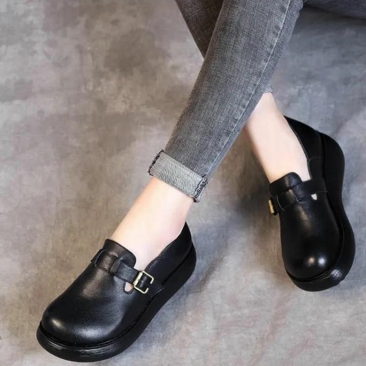 [ĐỘC ĐÁO] Giày búp bê đế bánh mì nobita 1 khóa vintage cute S067