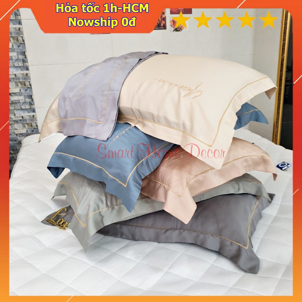 Vỏ gối nằm lụa 50x70cm, 100%Tencel 100S, cao cấp nhất thị trường, siêu mềm mát mịn, 15 màu tùy chọn