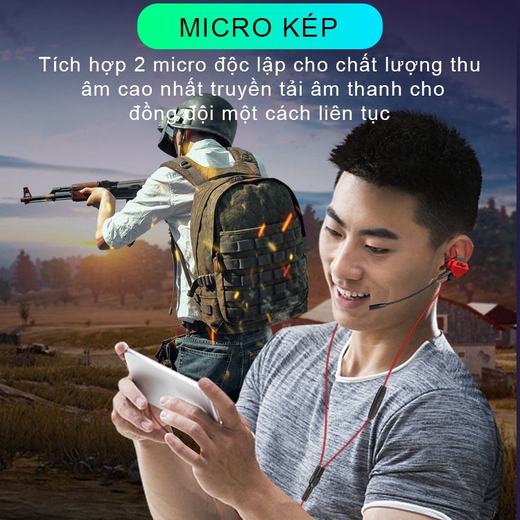 Tai Nghe Gaming GPRO Chuẩn TYPE-C Có Mic Rời Chuyên Dụng Chơi Free Fire, PUBG, Tốc Chiến