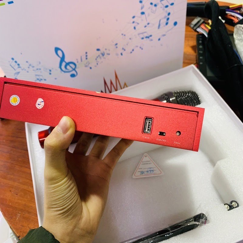 Bộ Amply DSP Kèm Mic Hát Karaoke Trên Xe Ô Tô Dùng Màn Hình Android Cắm Giắc Zin Không Phải Đấu Nối