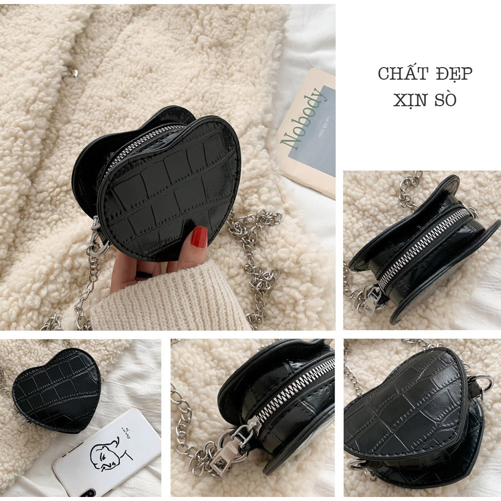 Túi Mini Nhỏ Đeo Chéo Trái Tim P1651 | BigBuy360 - bigbuy360.vn
