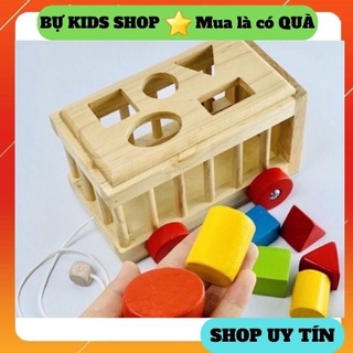 Xe cũi thả hình gỗ - Đồ chơi gỗ an toàn, kích thước 15*20*15cm