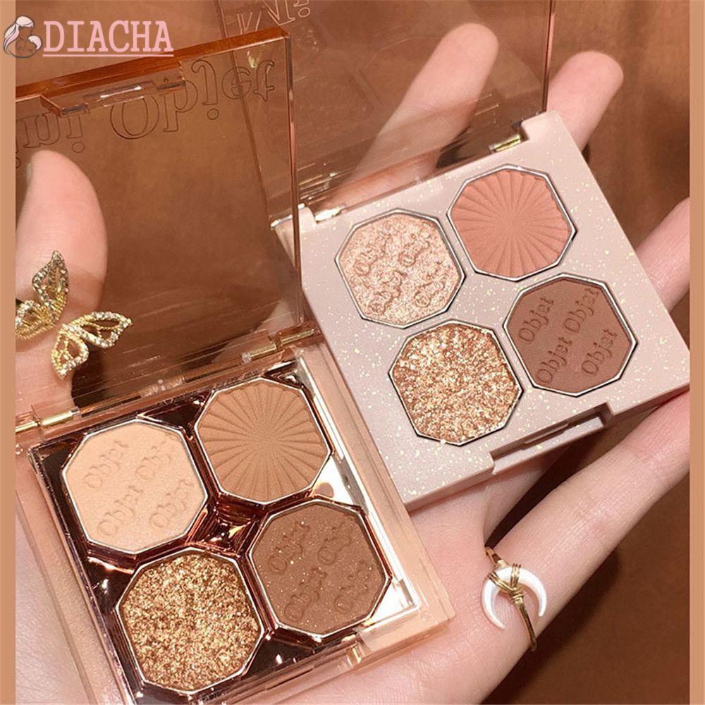 [Hàng mới về] Bảng Phấn Mắt 4 Màu Tông Lì Ánh Nhũ Chống Nước Lâu Trôi