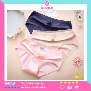 Quần lót nữ cotton phối ren nơ dễ thương, quần chip nữ mềm mịn thoáng khí Kazila QLH45