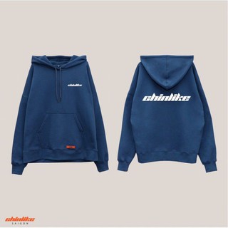 Áo hoodie nỉ bông Blue basic