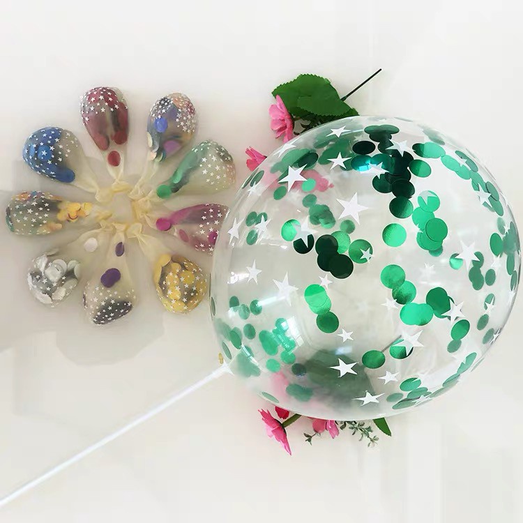 Bóng cao su trong suốt trang trí sinh nhật thôi nôi tiệc cưới size 10 inch HAPPYKID BCSTS