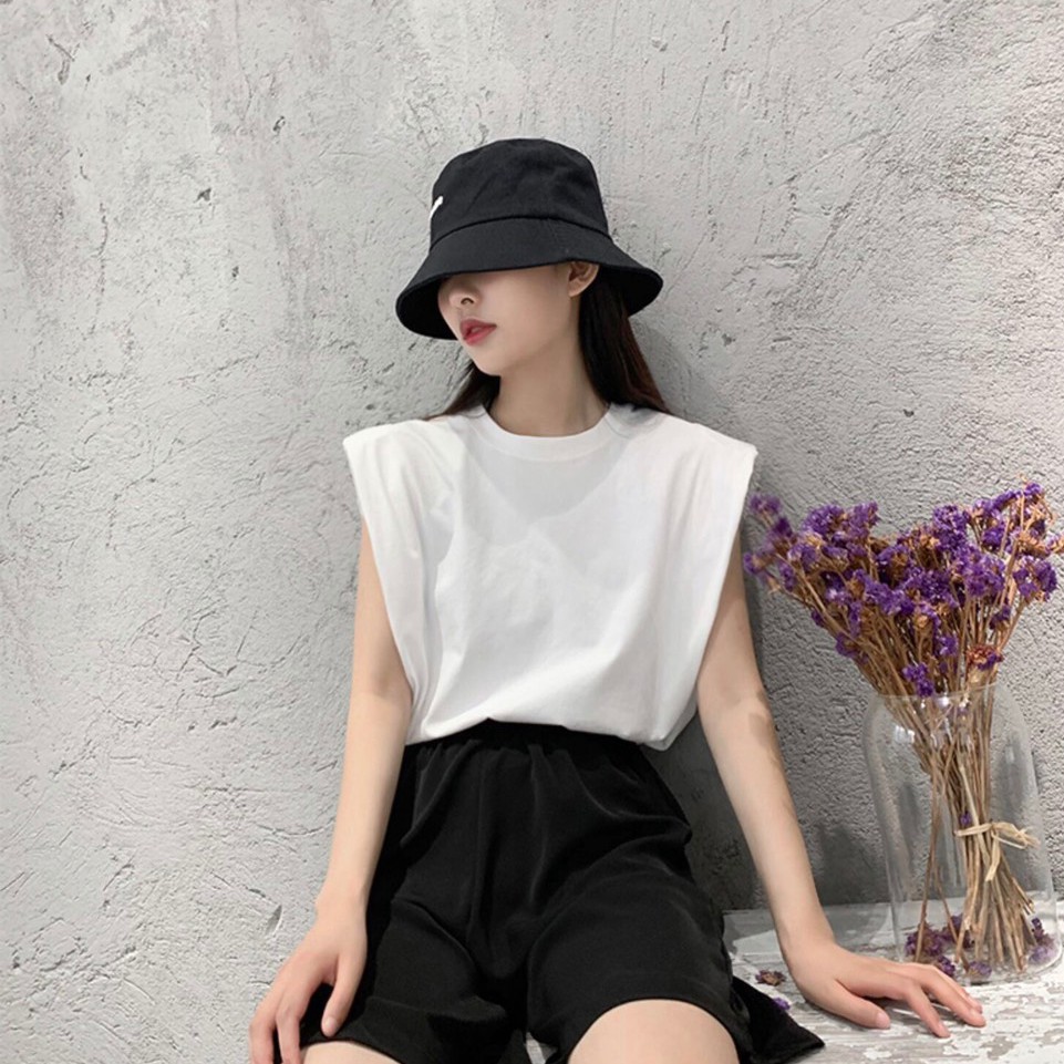 Áo Độn Vai Sát Nách Phong Cách Ulzzang | WebRaoVat - webraovat.net.vn