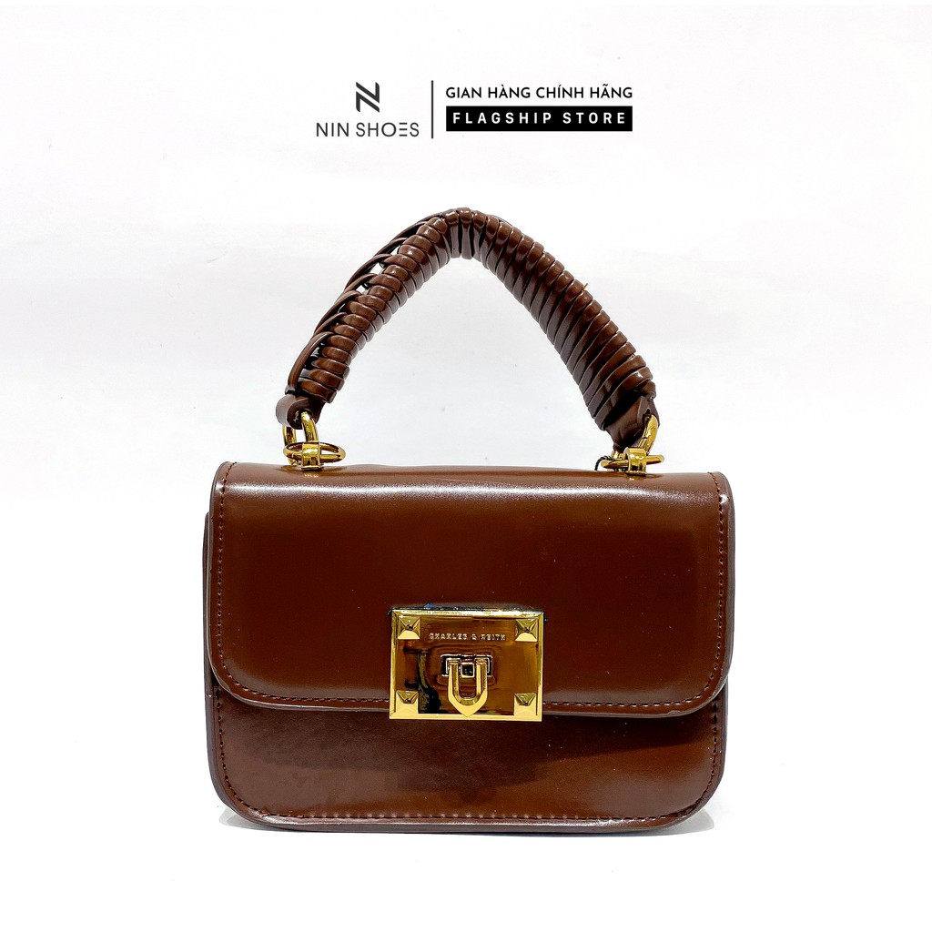 Túi đeo chéo nữ mini Nin - Túi đeo chéo nữ thời trang dáng hộp quai đan hottrend
