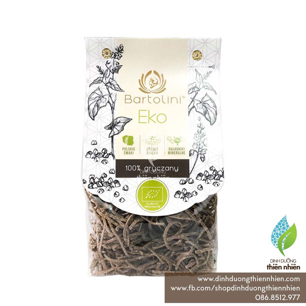 Mì Sợi Hữu Cơ Kiều Mạch Bartolini Organic Buckwheat Noodles, 250g