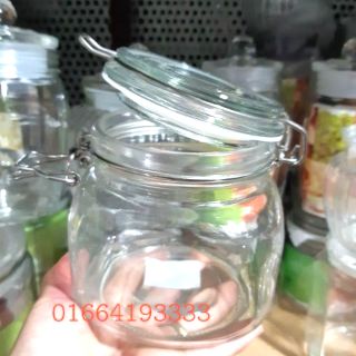 set 2 Hũ thủy tinh nắp cài 700ml