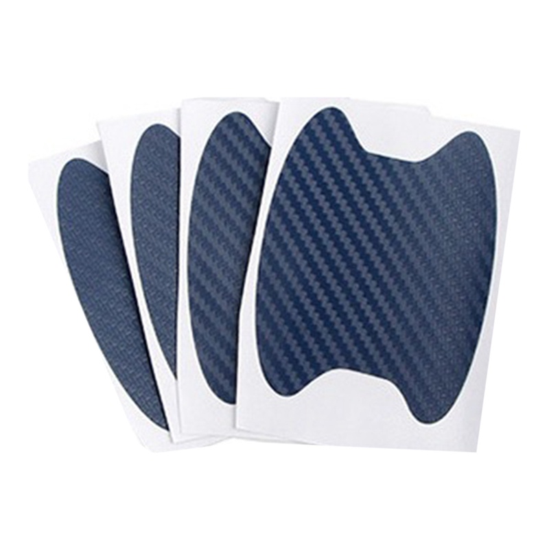 Miếng dán tay nắm cửa 4 cái , Tấm bảo vệ cốc cửa chống xước bằng sợi Carbon , Phù hợp với hầu hết các tay nắm ô tô 6.8X8.5cm