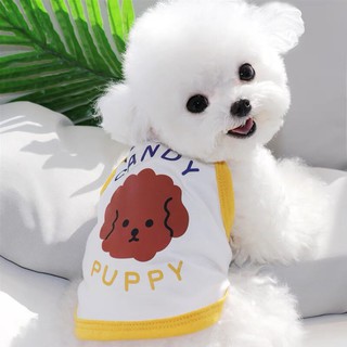 Áo 2 dây mặt poodle cho chó mèo