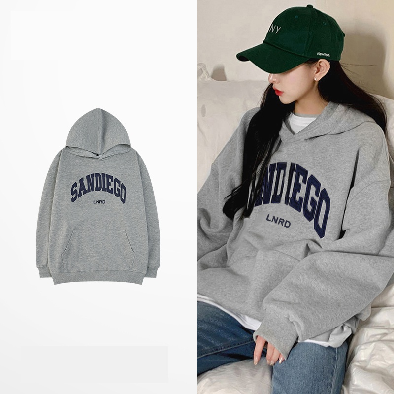 Áo hoodie HY KOREA sweater nỉ nam nữ from rộng Unisex Sandiego DC284 | BigBuy360 - bigbuy360.vn