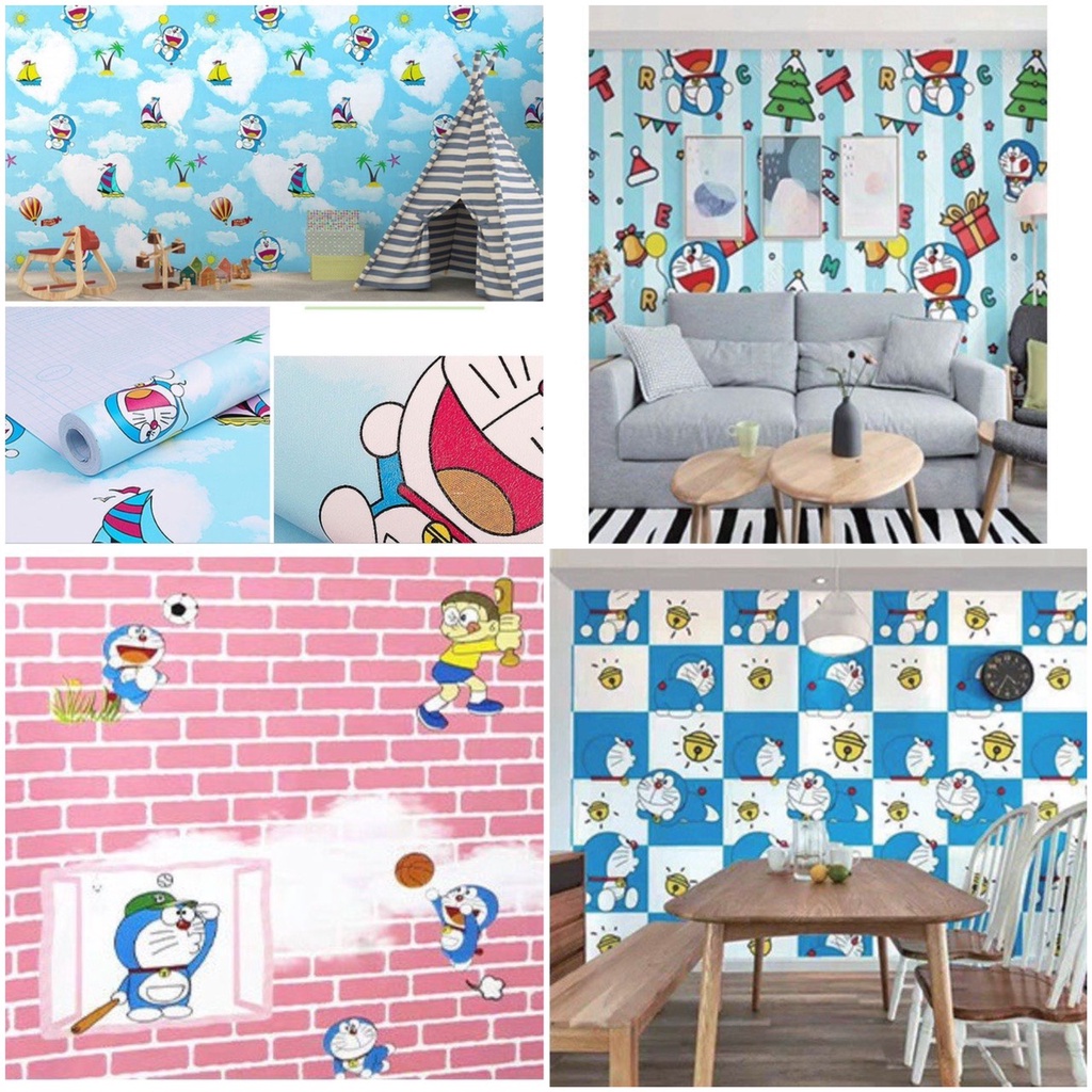 DECAL 1m Giấy dán tường khổ rộng 45cm  - doremon  ELL272