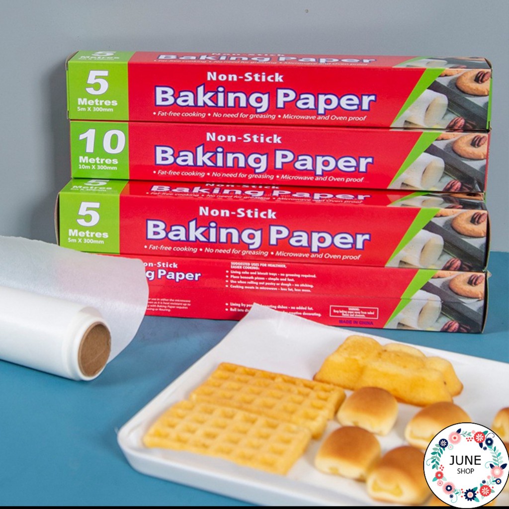 Giấy nến lót nướng bánh chống dính Baking Paper 5m, 10m, 20m không thấm dầu