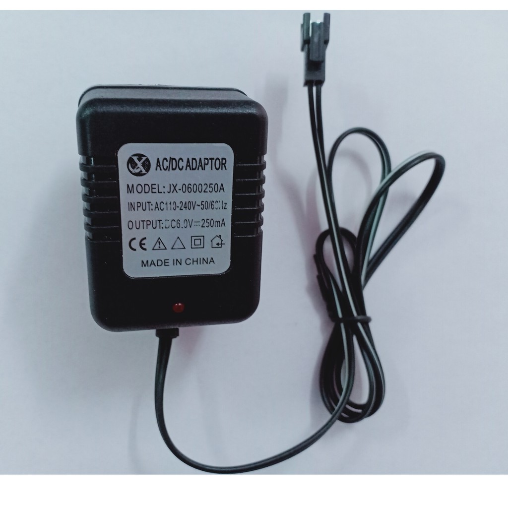 Xuongpinoto Sạc pin 6V dành cho ô tô, tàu thủy điều khiển từ xa chân dăm đen càng cua NEW