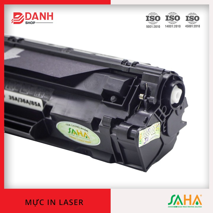 Hộp mực in SAHA 35A / 36A / 85A  Dùng cho máy in HP Laser - Canon LBP - Hàng Chính Hãng