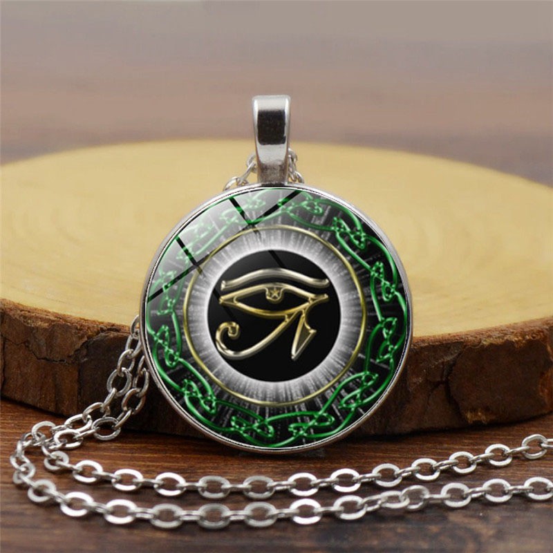 suxinjewelry/Mặt dây chuyền bằng đá quý của nam giới Vòng cổ Bùa thần Horus Ai Cập cổ đại