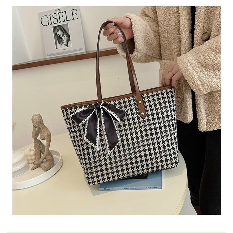 Túi đeo vai thời trang nữ kèm khăn nơ phong cách Hàn Quốc