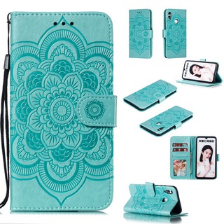 Bao da PU họa tiết hoa 3D sang trọng cho Huawei Honor 10 Lite