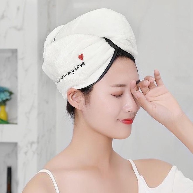 Khăn Quấn Ủ Tóc Nhanh Khô Sau Khi Gội Đầu