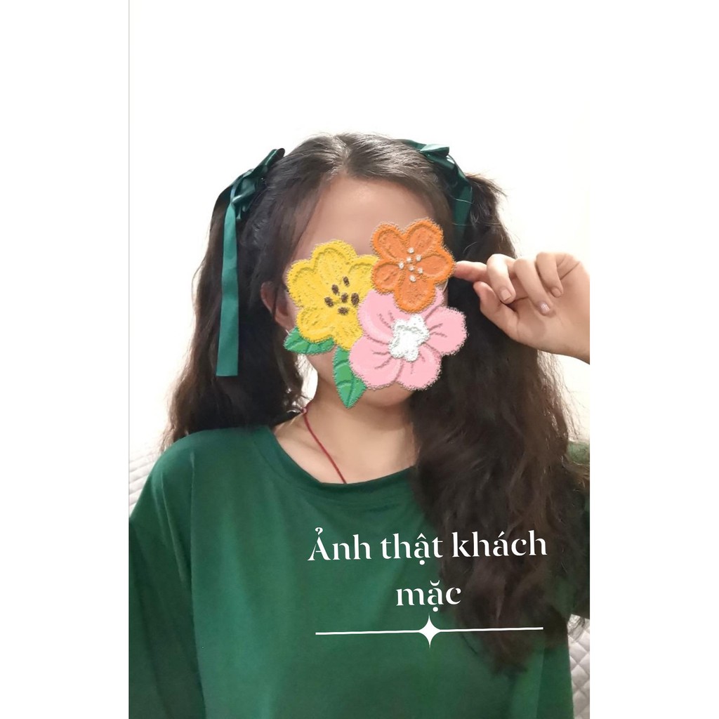 Áo thun trơn dáng rộng thụng có kích thước lớn