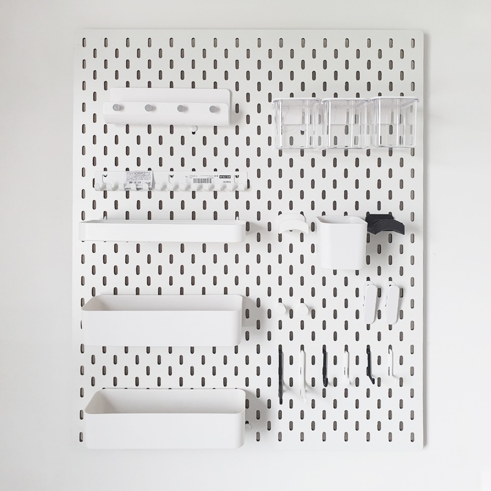 BẢNG CÀI TREO TƯỜNG TRẮNG / ĐEN PEGBOARD CHUẨN SIZE IKEA