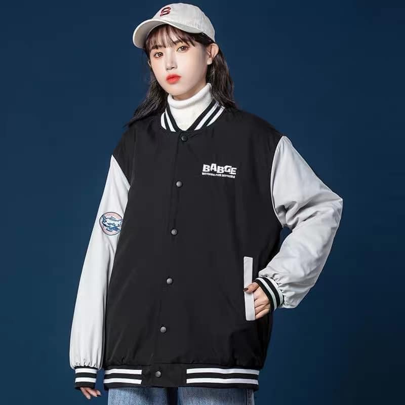 ÁO KHOÁC JACKET BOMBER  BADGE UNISEX - GIN STORE | BigBuy360 - bigbuy360.vn