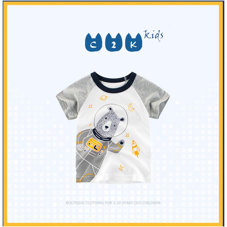 Áo Phông Ngắn Tay Hàn Quốc Mùa Hè 2021, Cotton Cao Cấp, Trẻ Em 2 – 10 tuổi, A31