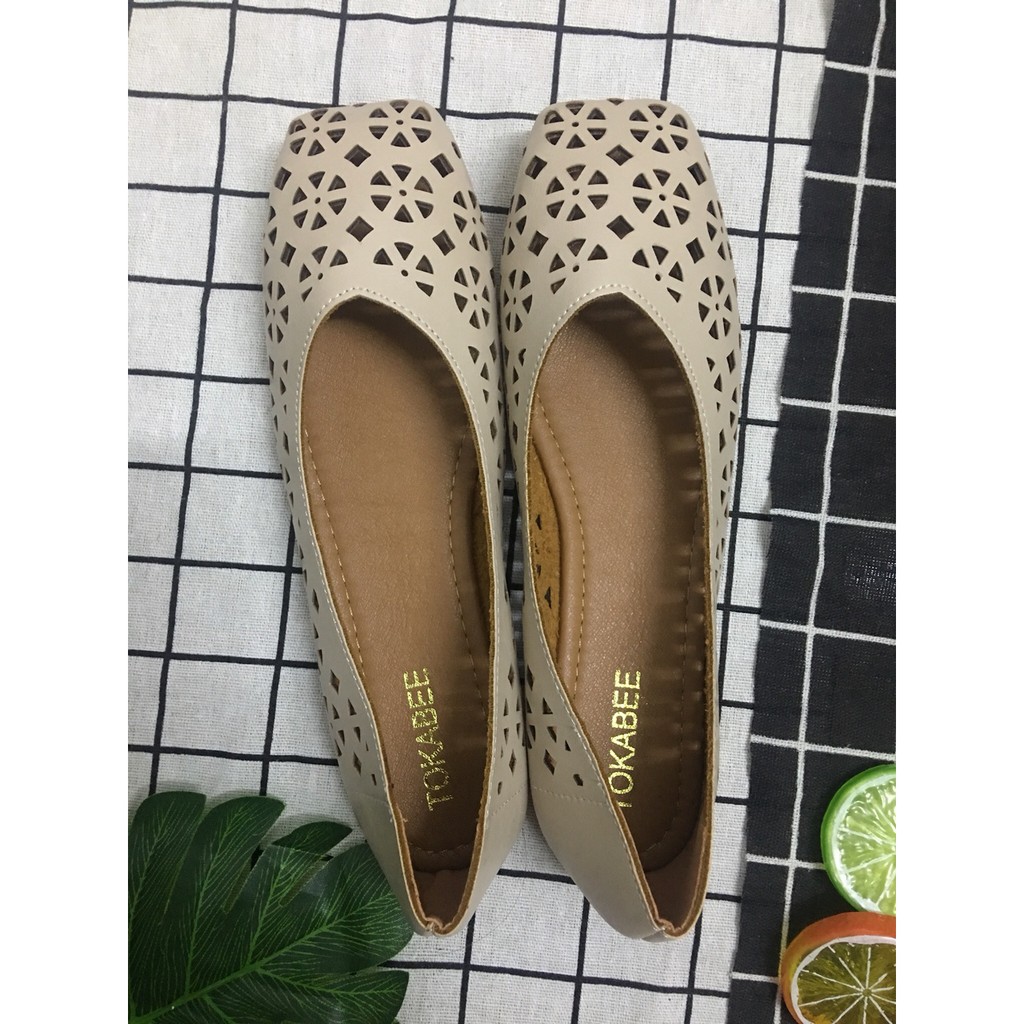 G10 GIÀY BÚP BÊ THIẾT KẾ HOA VĂN sz 38