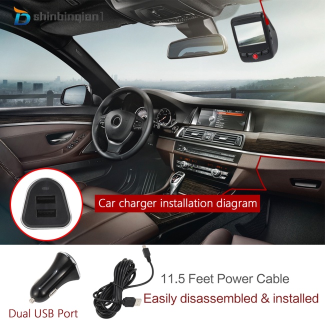 Camera hành trình efl Acekool màn hình LCD 2.4" Full HD 1080P góc rộng 170 cảm biến G | BigBuy360 - bigbuy360.vn