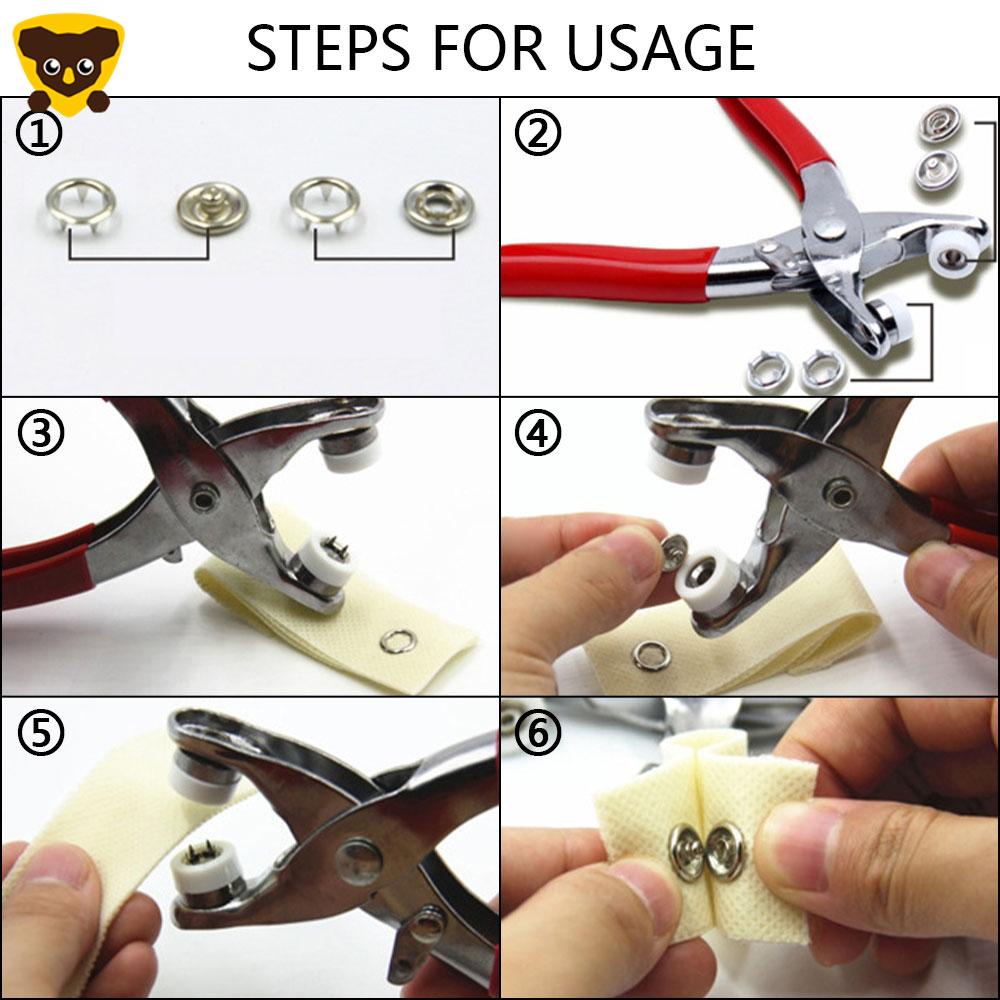 Bộ Kìm Bấm Nút Áo Bằng Đồng Chuyên Dụng Cho May Vá C7482