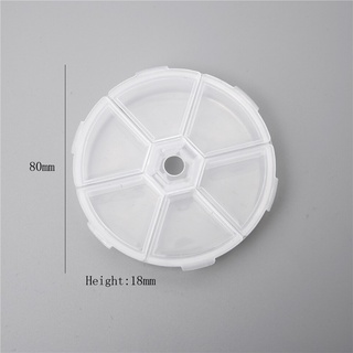 Transparent Plastic Storage Box Rectangle Round Container Compartment Box For Jewelry Beads Accessories Nail Art Organize Case