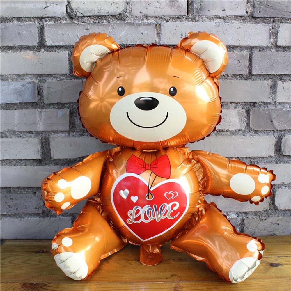 Bong Bóng Lá Nhôm Hình Gấu 3d Trang Trí Tiệc Cưới / Ngày Lễ Tình Nhân