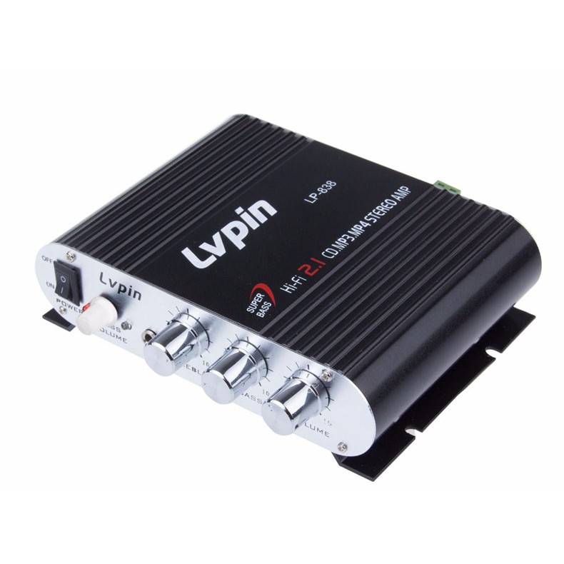 Ampli Mini 12V Hifi 2.1 Độ Xe Nghe Nhạc Cực Hay LP-838