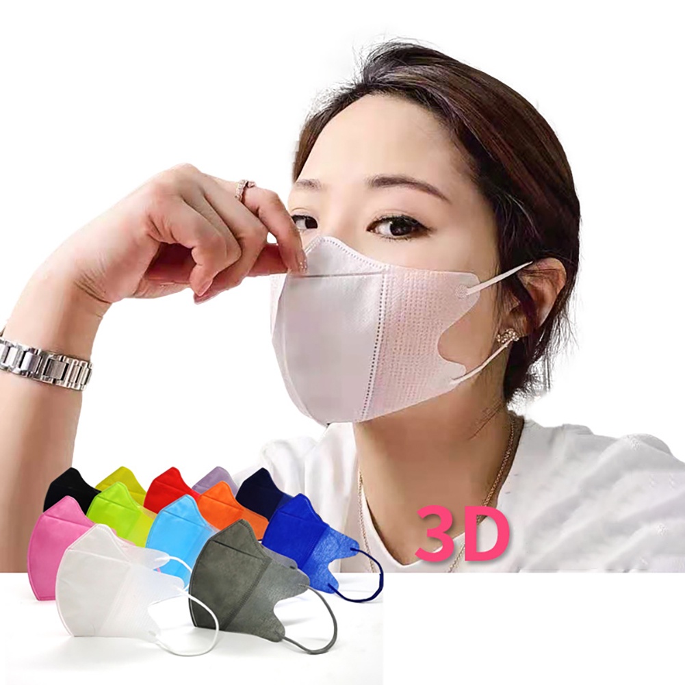 ♕ 10 chiếc khẩu trang âm thanh nổi 3D có sẵn trong nhà máy dành cho người lớn, mỏng, thoáng khí, ba lớp, mặt nạ chống bụi dùng một lần mùa hè dành cho người lớn UPBEST
